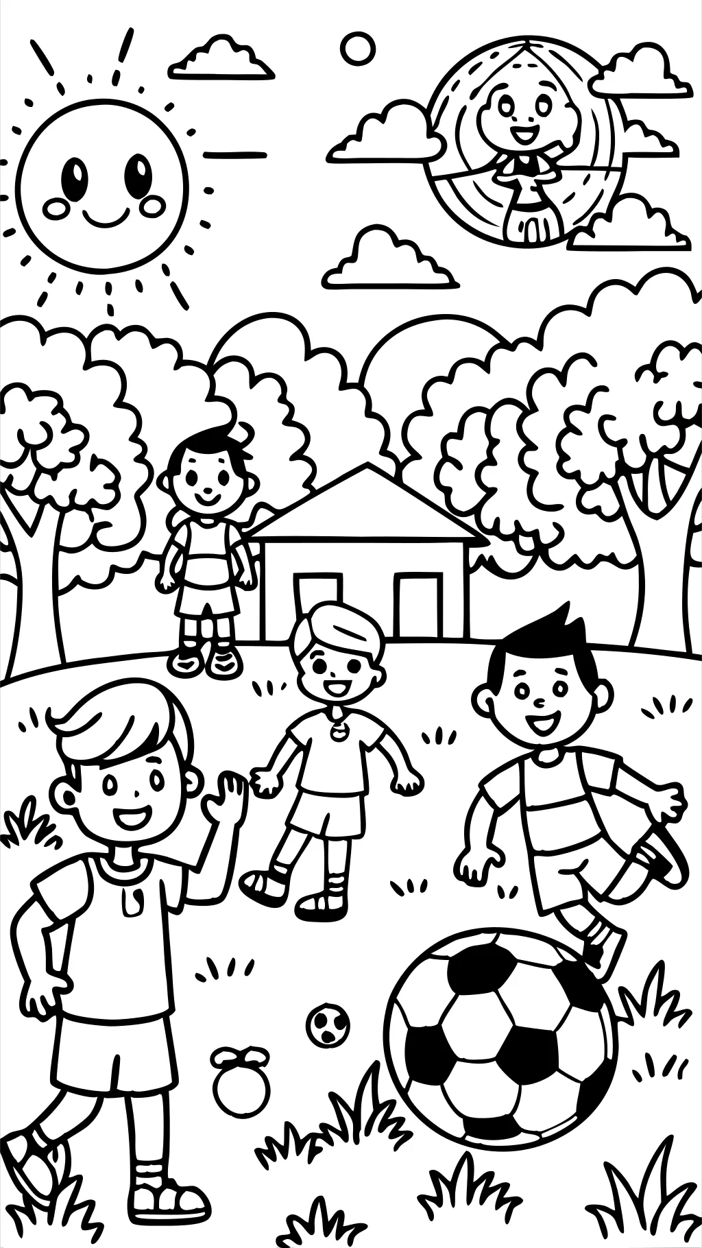 coloring soccer pages